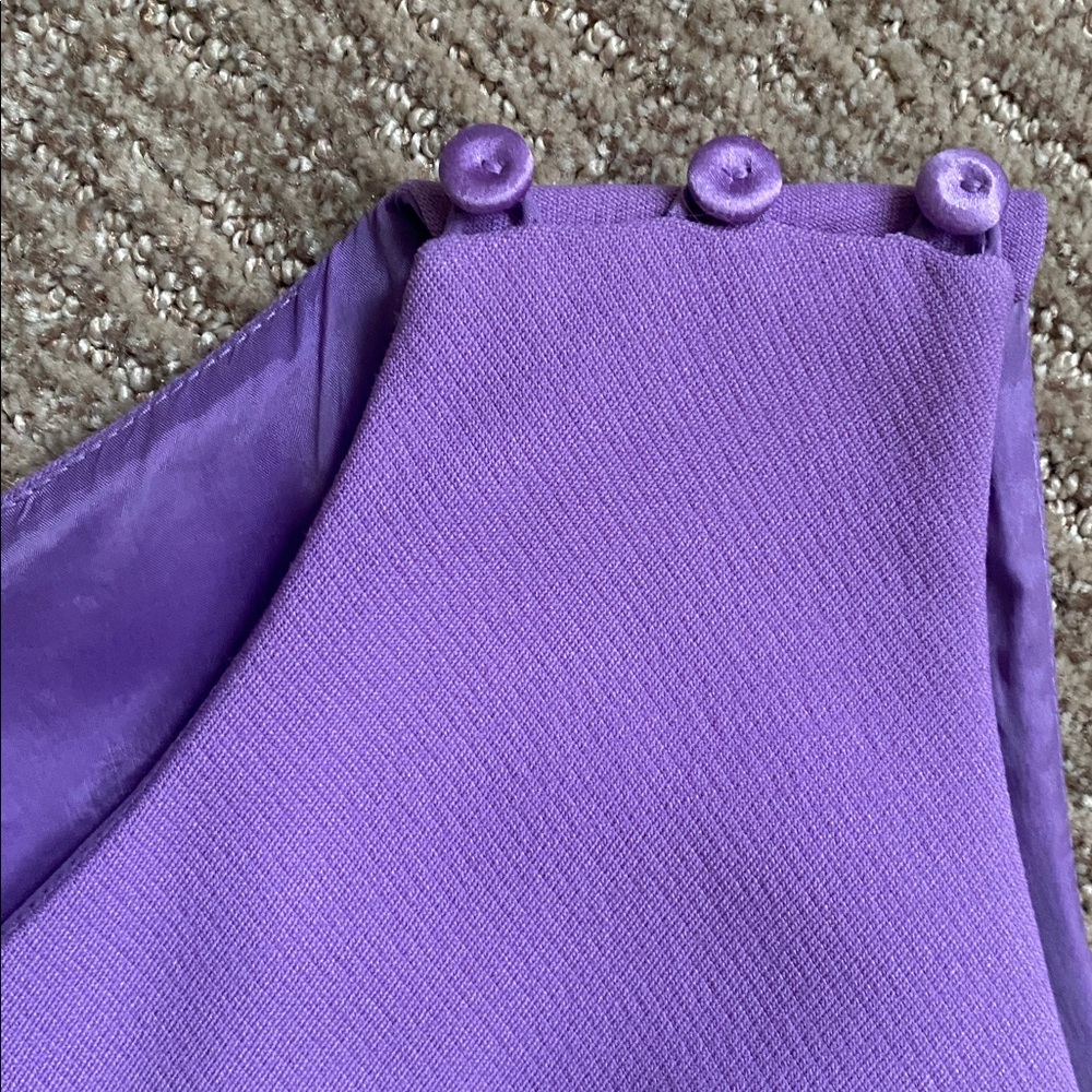 Escada Wool Lilac Purple and Black Sheath Dress - Picture 6 of 17